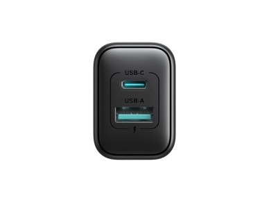 Joyroom JR-TCF13 network charger USB-C / USB-A 25W SFC / PPS / PD - black Joyroom JR-TCF13 network charger USB-C / USB-A 25W SFC / PPS / PD - black