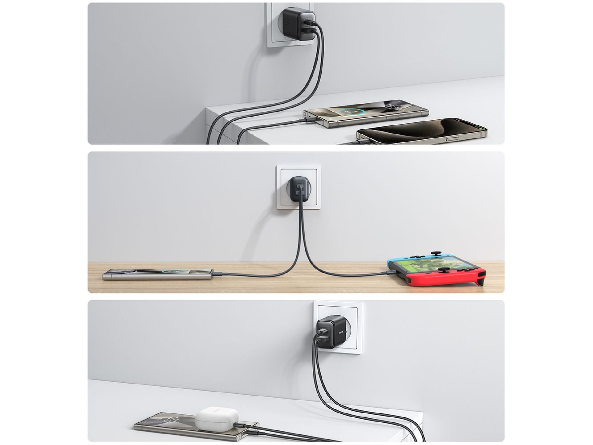 Cargador de red Joyroom JR-TCF13 USB-C / USB-A 25W SFC / PPS / PD - negro