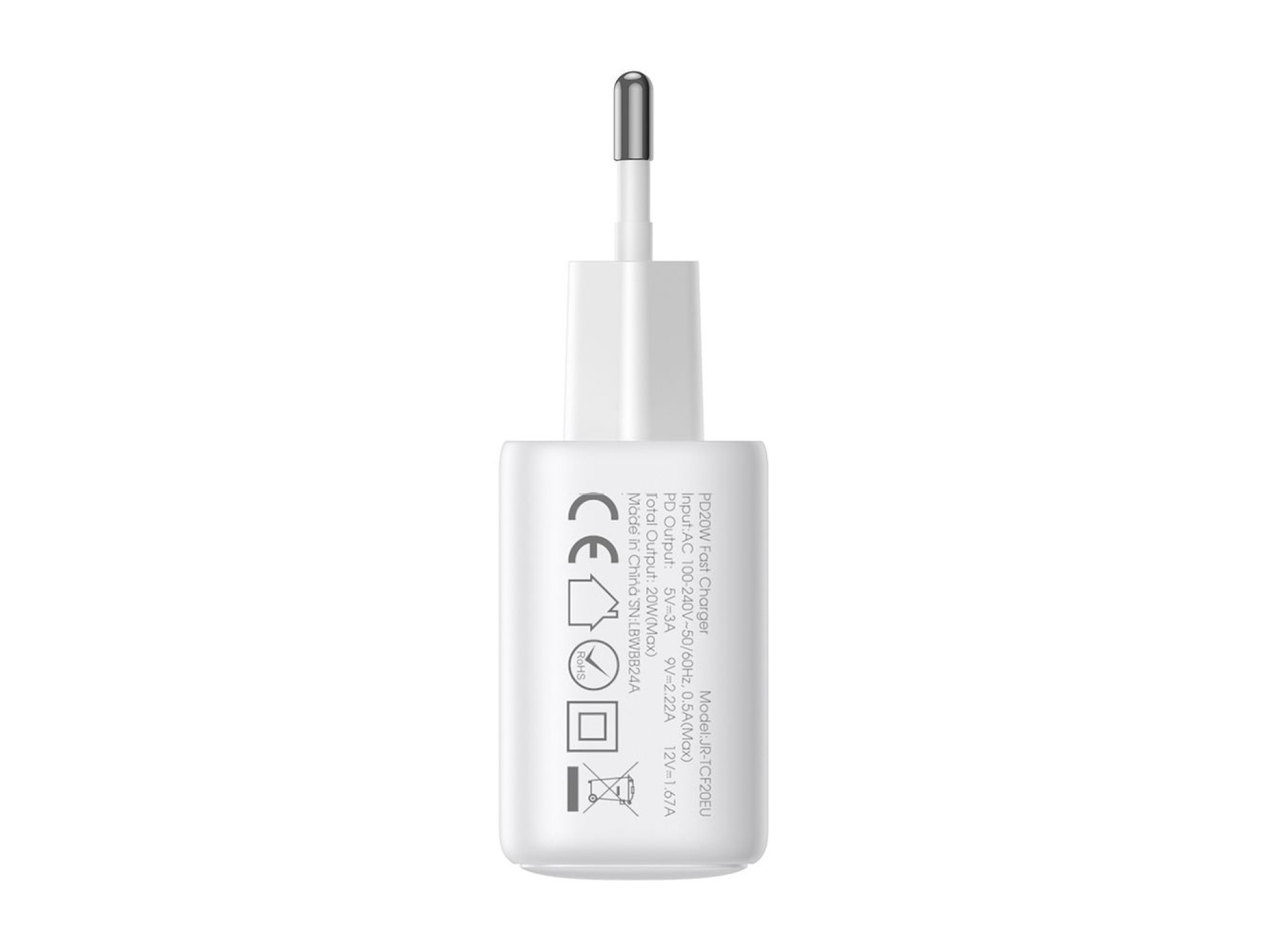 Cargador de red Joyroom JR-TCF12 2x USB-C 20W PD / QC 3.0 - blanco