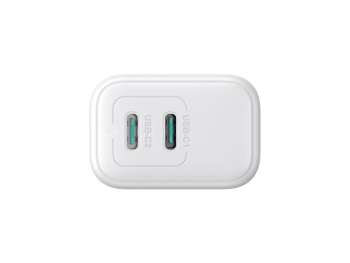 Joyroom JR-TCF12 mains charger 2x USB-C 20W PD / QC 3.0 - white Joyroom JR-TCF12 mains charger 2x USB-C 20W PD / QC 3.0 - white