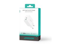 Cargador de red Joyroom JR-TCF12 2x USB-C 20W PD / QC 3.0 - blanco Cargador de red Joyroom JR-TCF12 2x USB-C 20W PD / QC 3.0 - blanco