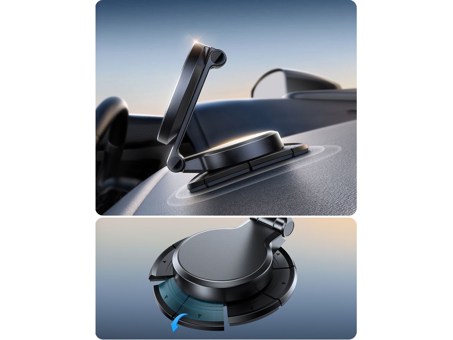 Soporte magnético Joyroom JR-ZS408 con cargador inductivo de 15 W para el habitáculo del coche - neg