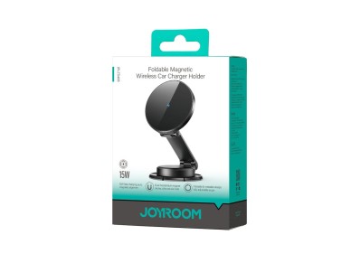 Joyroom JR-ZS408 magnetic holder with 15W inductive charger for car cockpit - black