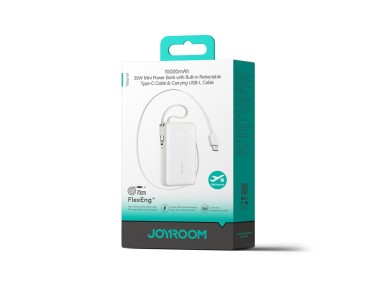 Joyroom JR-PR2L 10000mAh 35W Power Bank with Built-in Retractable USB-C Cable and Lightning Lanyard Joyroom JR-PR2L 10000mAh 35W Power Bank with Built-in Retractable USB-C Cable and Lightning Lanyard