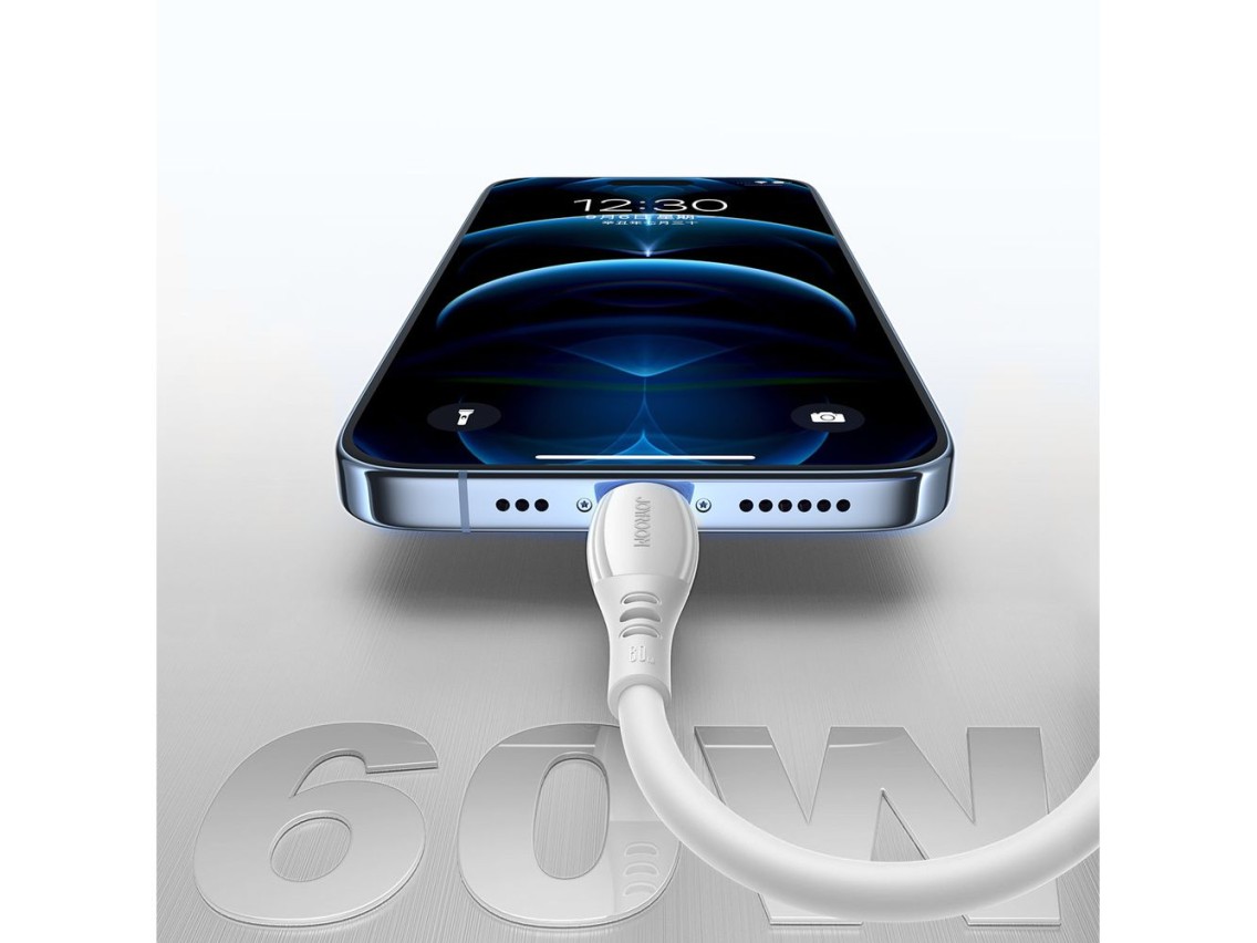Joyroom S-A59 Vibrant Series 60W USB-C - USB-C Cable 1.2m - White