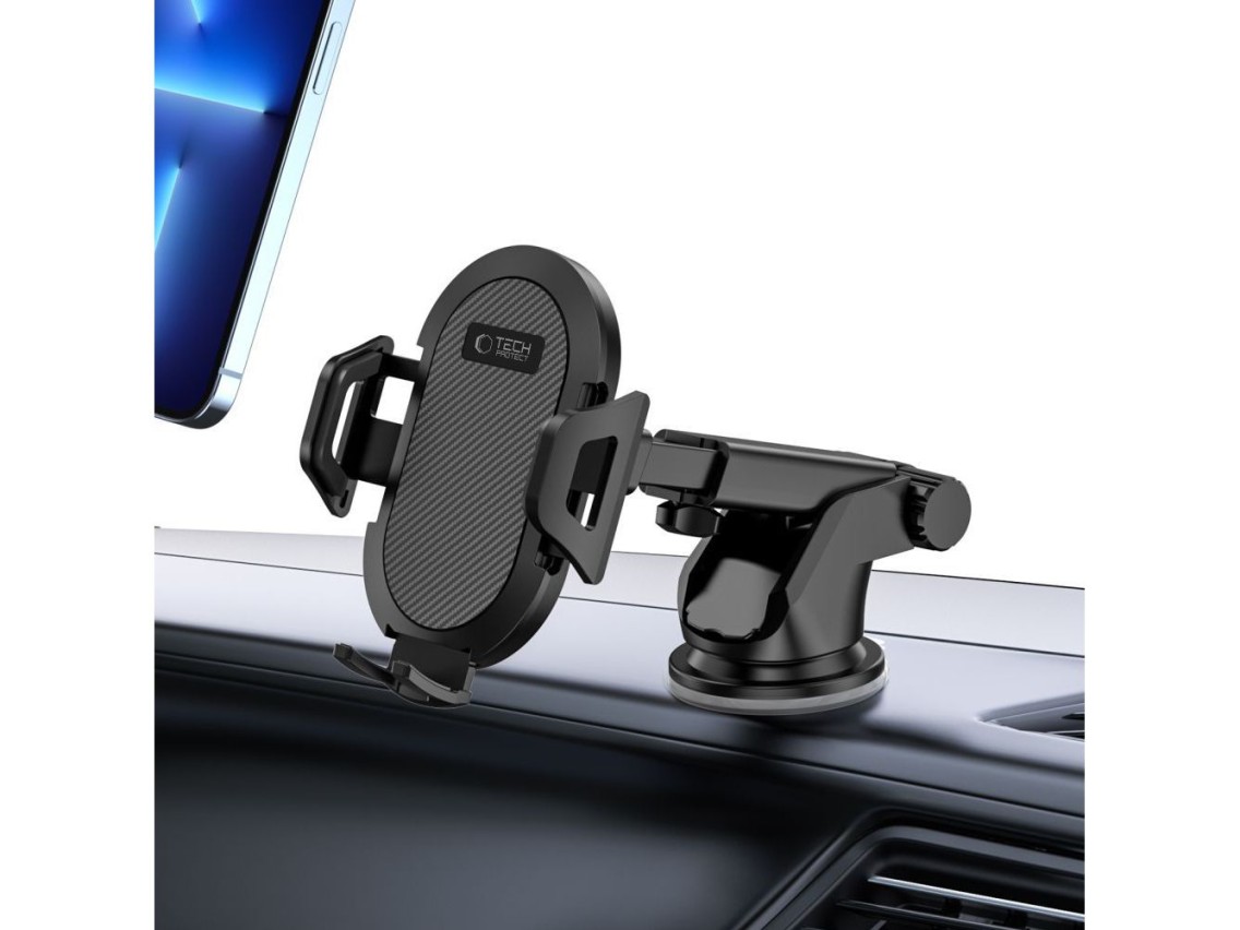 Suporte para celular Tech-Protect V1 para para-brisa/painel de instrumentos - Preto