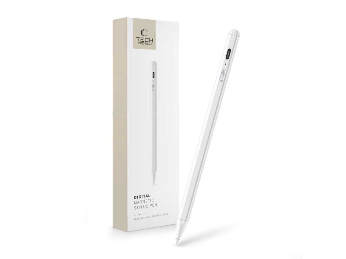Lápiz digital magnético Tech-Protect para iPad - Blanco