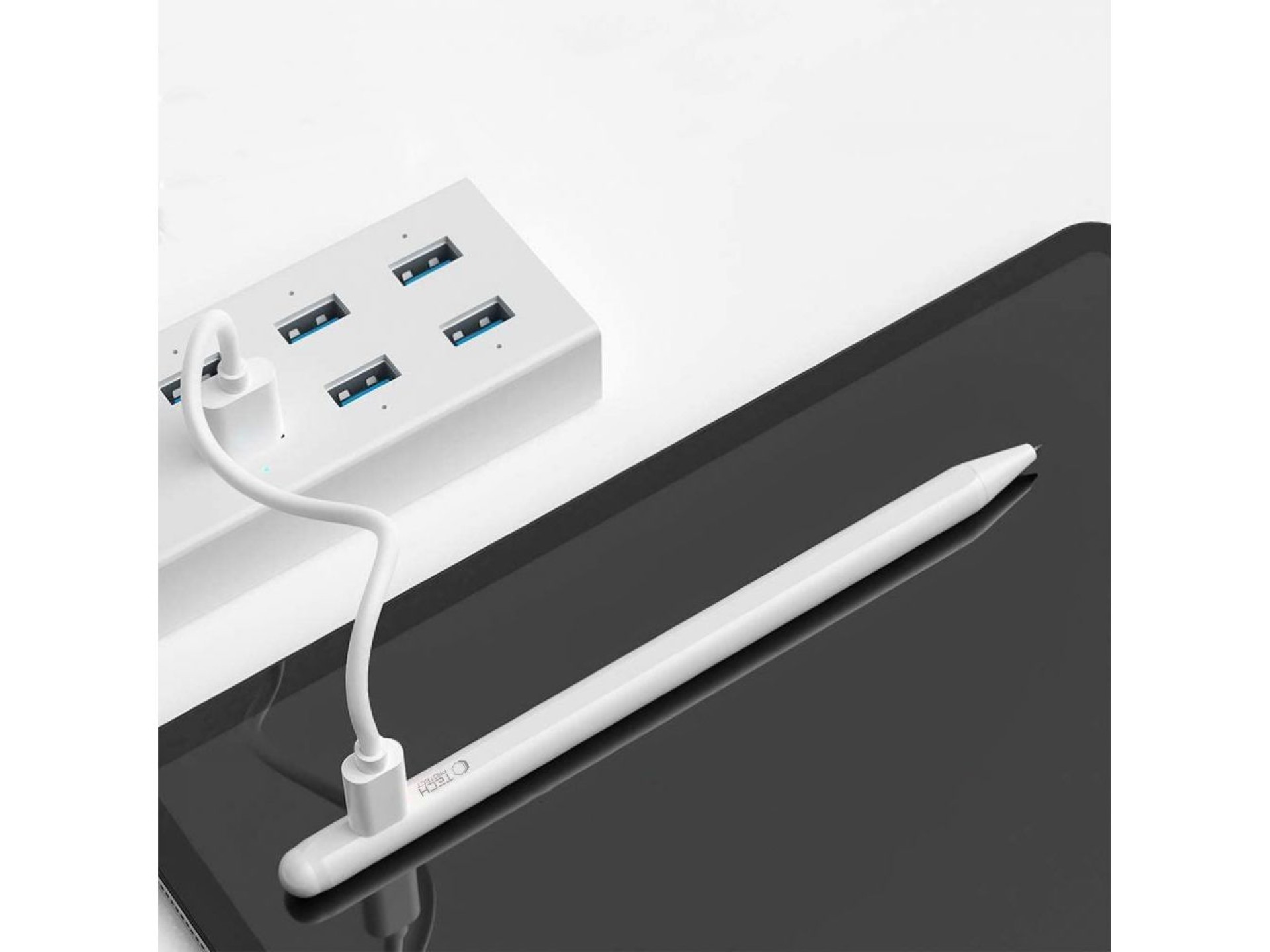 Lápiz digital magnético Tech-Protect para iPad - Blanco