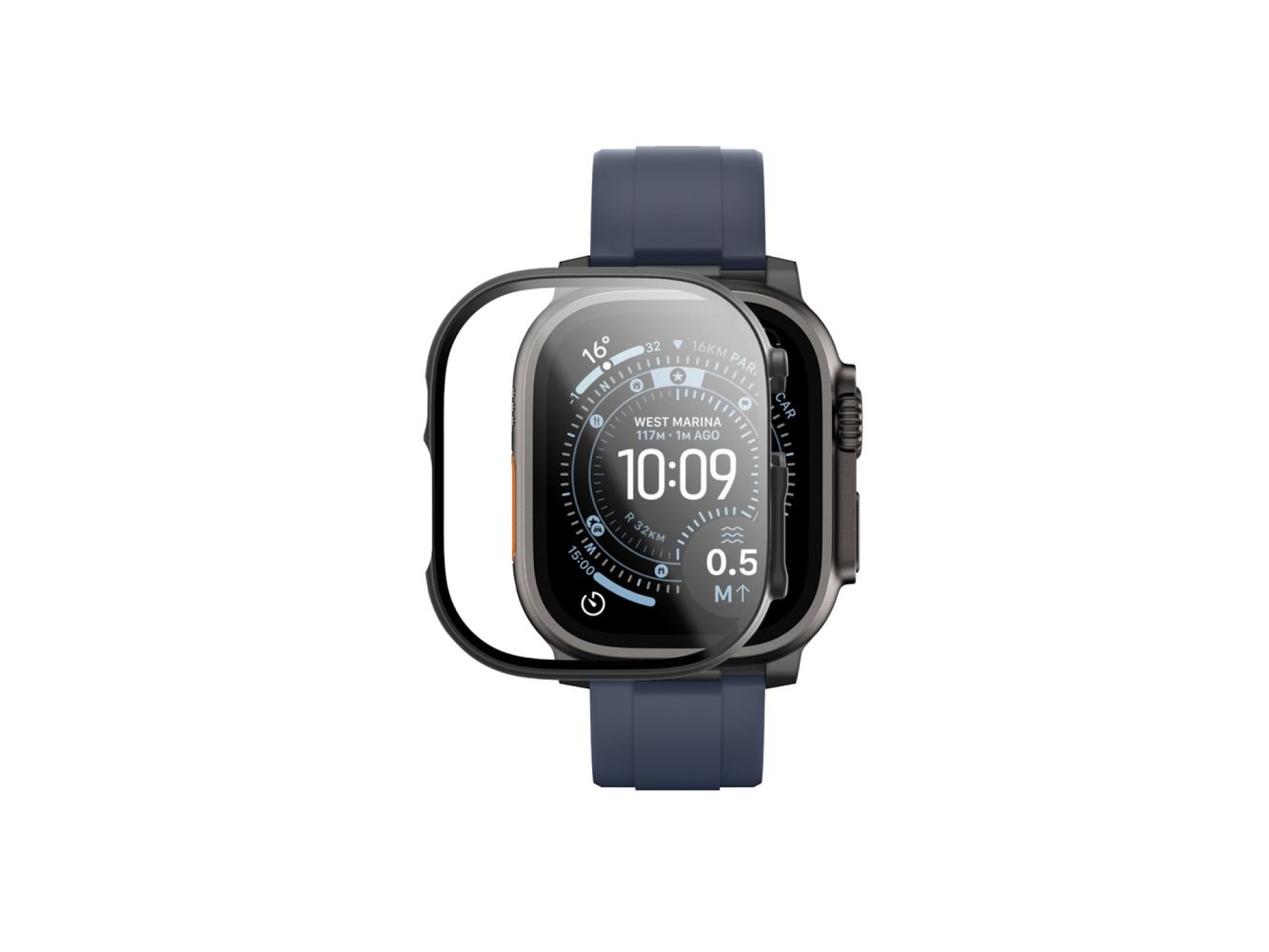 Protector de pantalla de cristal AmazingThing Radix con funda para Apple Watch Ultra 3 de 49 mm - Ne