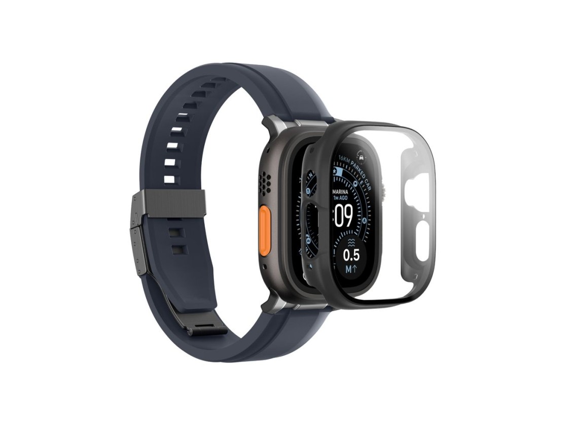 Protector de pantalla de cristal AmazingThing Radix con funda para Apple Watch Ultra 3 de 49 mm - Ne