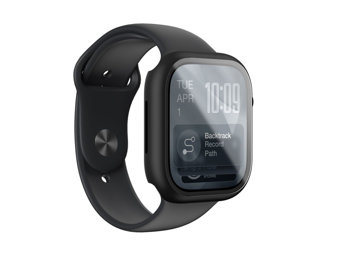 Protetor de tela de vidro AmazingThing Radix com capa para Apple Watch Series 11 46mm - Preto
