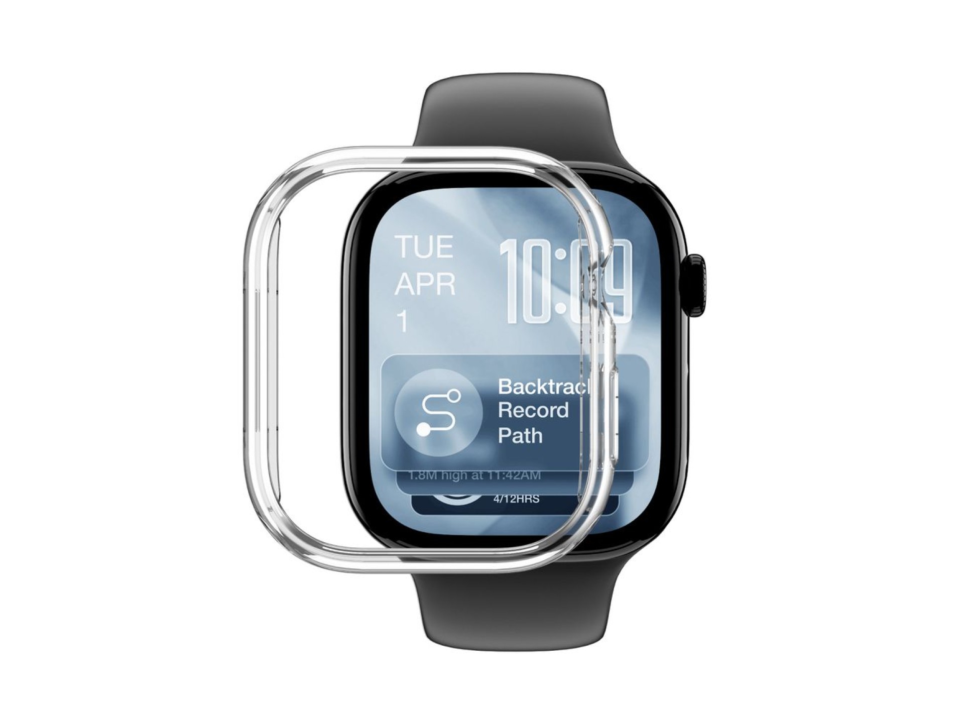 Capa protetora minimalista AmazingThing para Apple Watch Series 11 46mm - Transparente