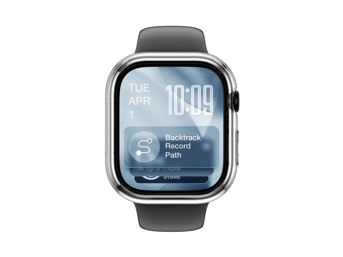 Capa protetora minimalista AmazingThing para Apple Watch Series 11 46mm - Transparente