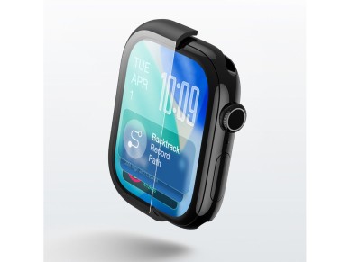 Protetor de tela de vidro AmazingThing Radix com capa para Apple Watch Series 11 46mm - Preto