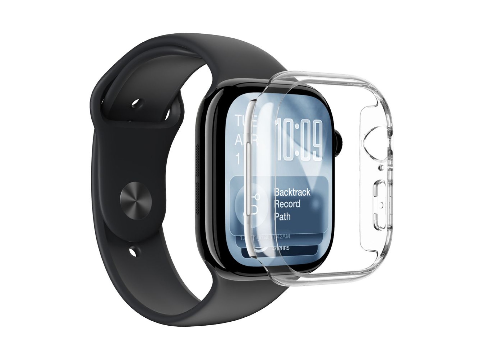 Capa protetora minimalista AmazingThing para Apple Watch Series 11 46mm - Transparente