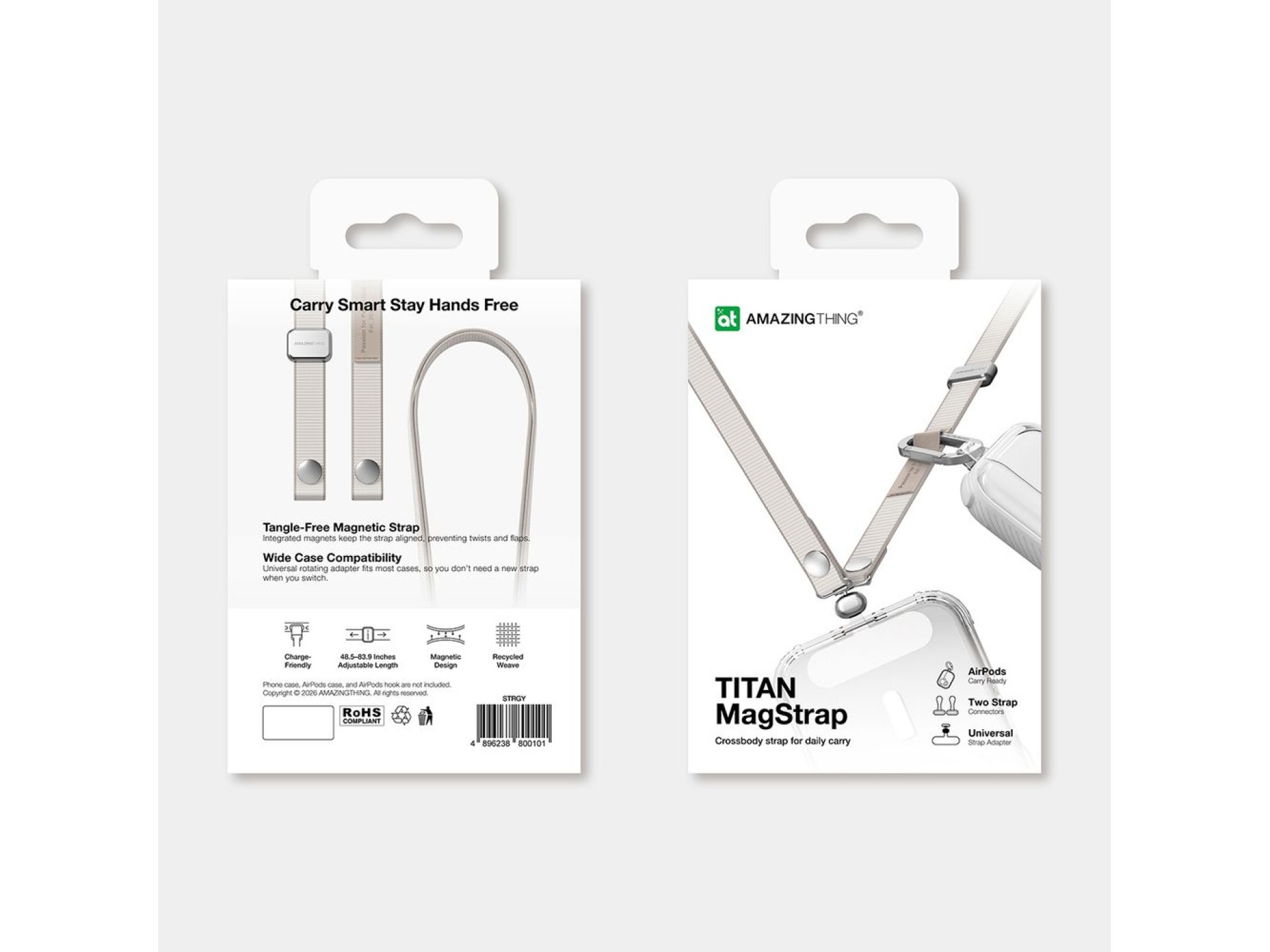 AmazingThing Titan MagStrap Magnetic Phone Strap - Gray