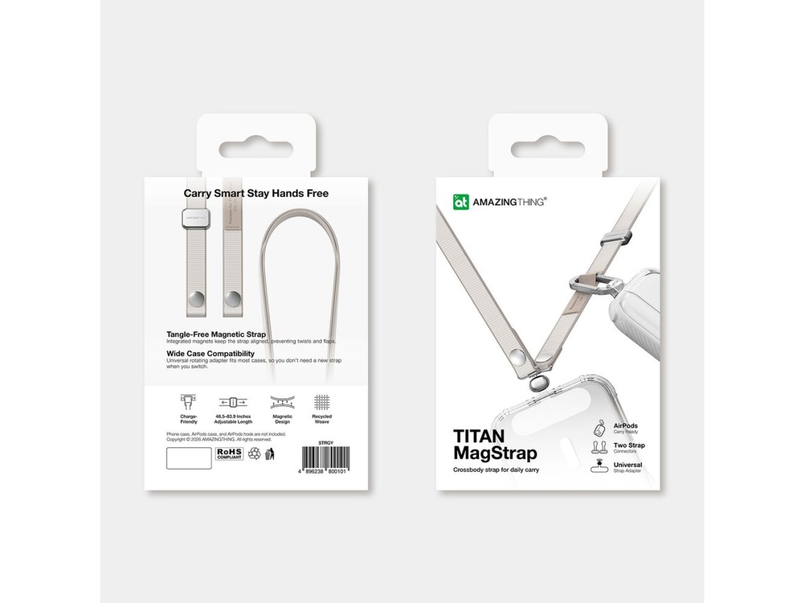 AmazingThing Titan MagStrap Magnetic Phone Strap - Gray