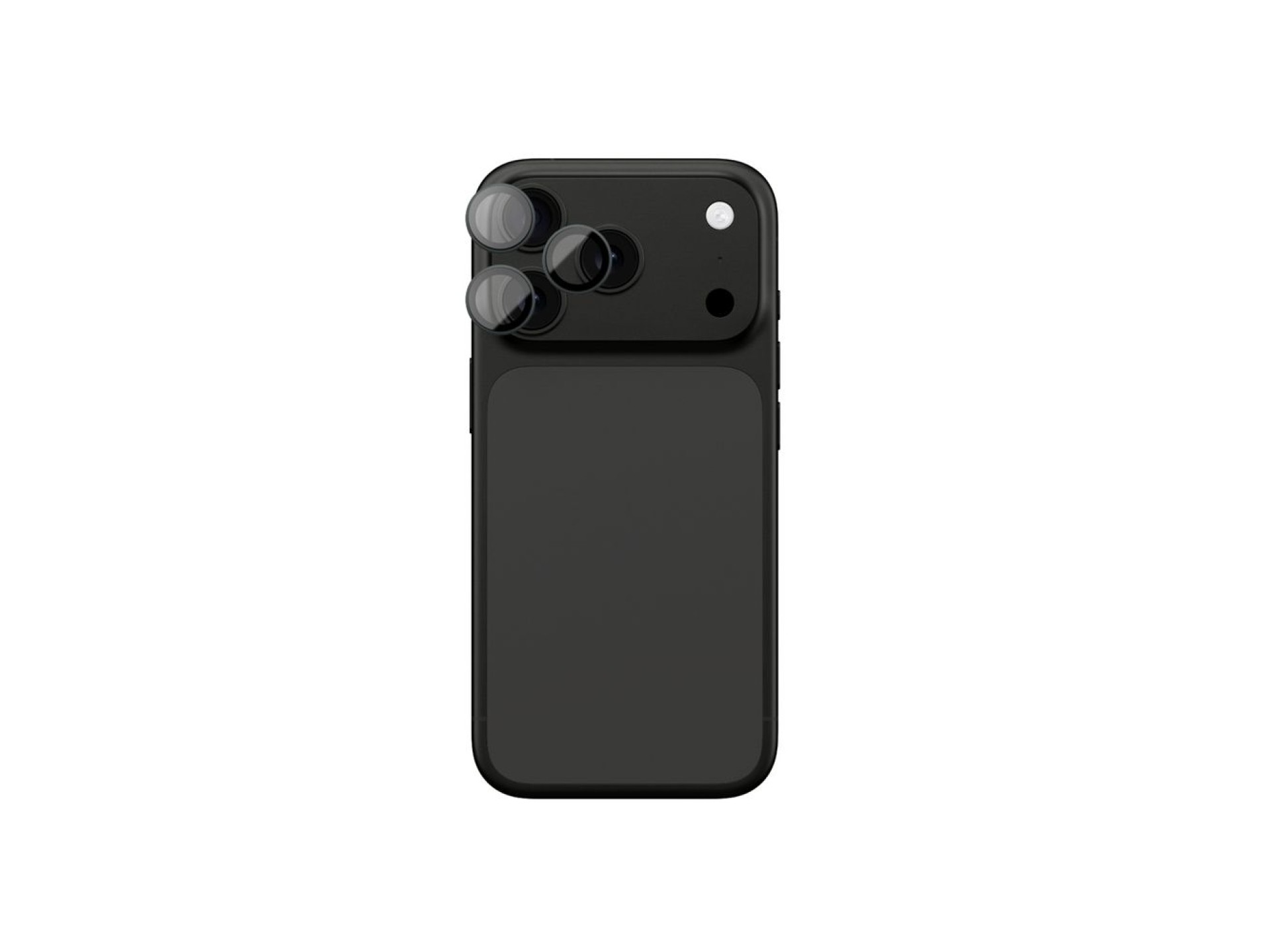 Lente de vidro AmazingThing para iPhone 17 Pro/Pro Max com moldura de alumínio cinza.