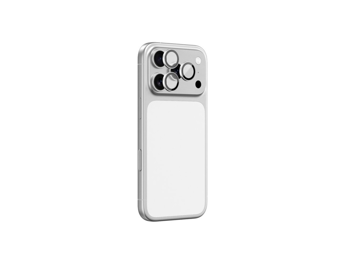 AmazingThing Lens Glass for iPhone 17 Pro / Pro Max with Silver Aluminum Frame