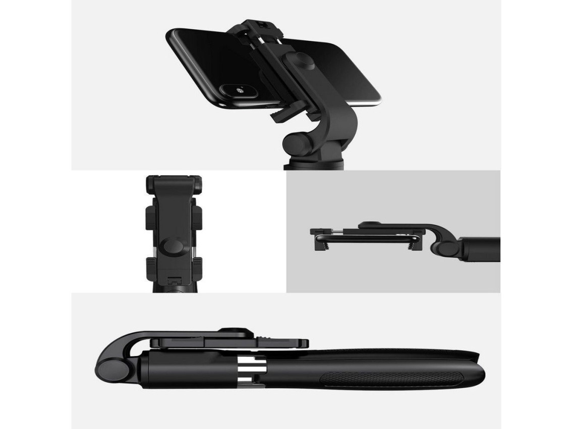 Bastão de selfie Bluetooth Tech-Protect L01S com tripé de até 70 cm - Preto