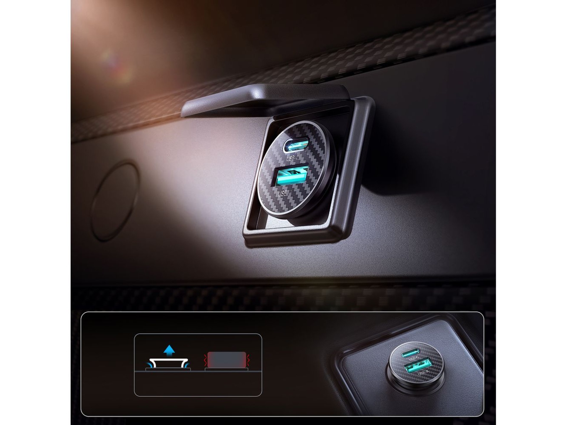 Carregador veicular Joyroom JR-CCN16 Mini 15W - Preto