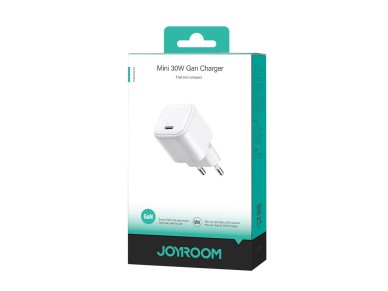 Joyroom JR-TCG15 Mini 30W GaN USB-C Wall Charger - White Joyroom JR-TCG15 Mini 30W GaN USB-C Wall Charger - White