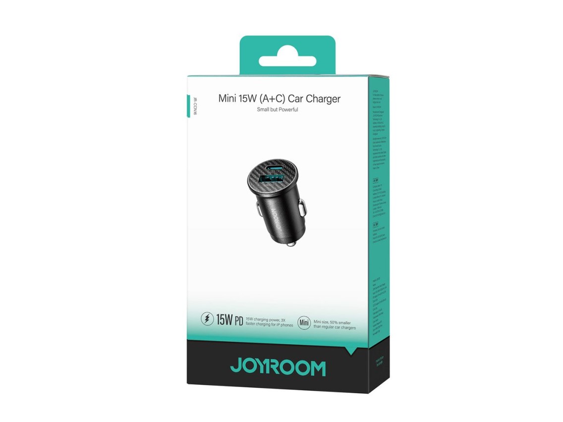 Carregador veicular Joyroom JR-CCN16 Mini 15W - Preto