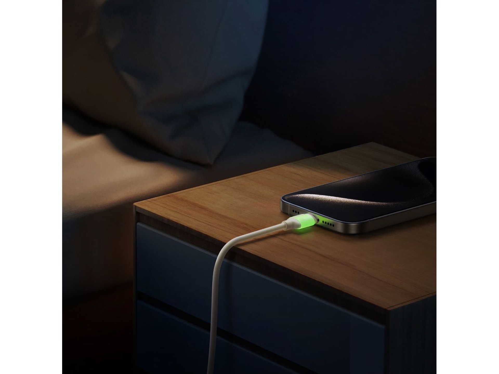 Joyroom S-A53 60W USB-C Cable - USB-C with fluorescent tip 2 m - beige