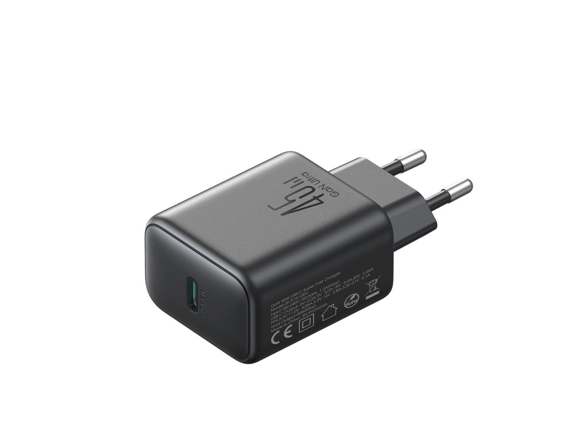 Joyroom JR-TCG13 45W GaN Wall Charger for Samsung Ultra - Black