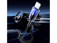 Cabo espiral USB-A para Lightning Joyroom S-A43 Crystal-Clear Series 3A, 1,5 m - preto