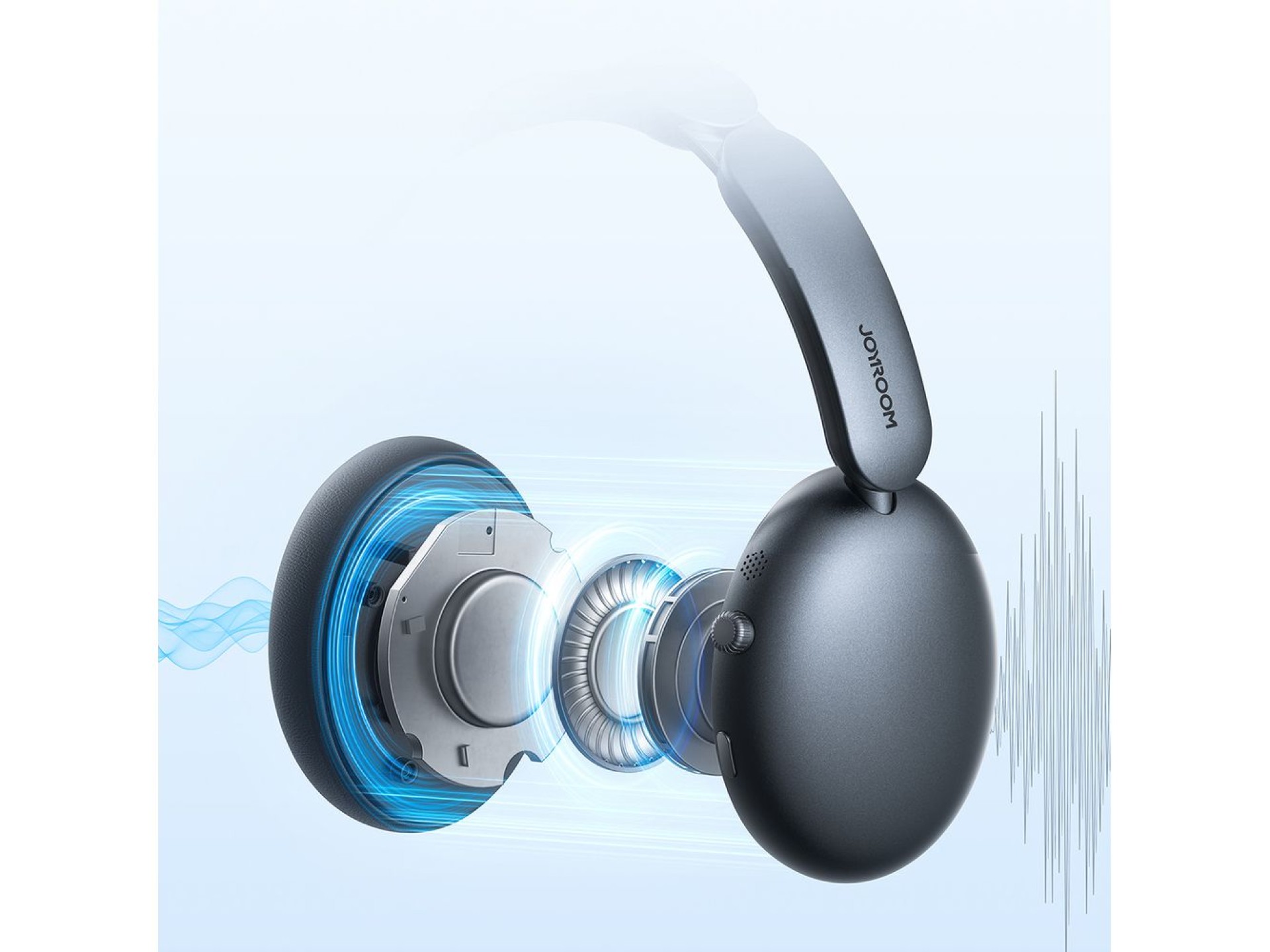 Fones de ouvido sem fio Joyroom J-Head Series JR-JH1 com cancelamento de ruído ativo e Bluetooth - P