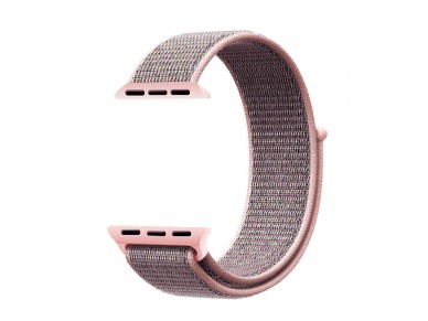 Tech-Protect Nylon Strap for Apple Watch 4 / 5 / 6 / 7 / 8 / 9 / SE (38/40/41 mm) - Pink Tech-Protect Nylon Strap for Apple Watch 4 / 5 / 6 / 7 / 8 / 9 / SE (38/40/41 mm) - Pink