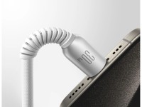 Cabo USB-C para Lightning Joyroom S-A51 Cutting-Edge Series de 30 W, 1,2 m - cinza claro Cabo USB-C para Lightning Joyroom S-A51 Cutting-Edge Series de 30 W, 1,2 m - cinza claro