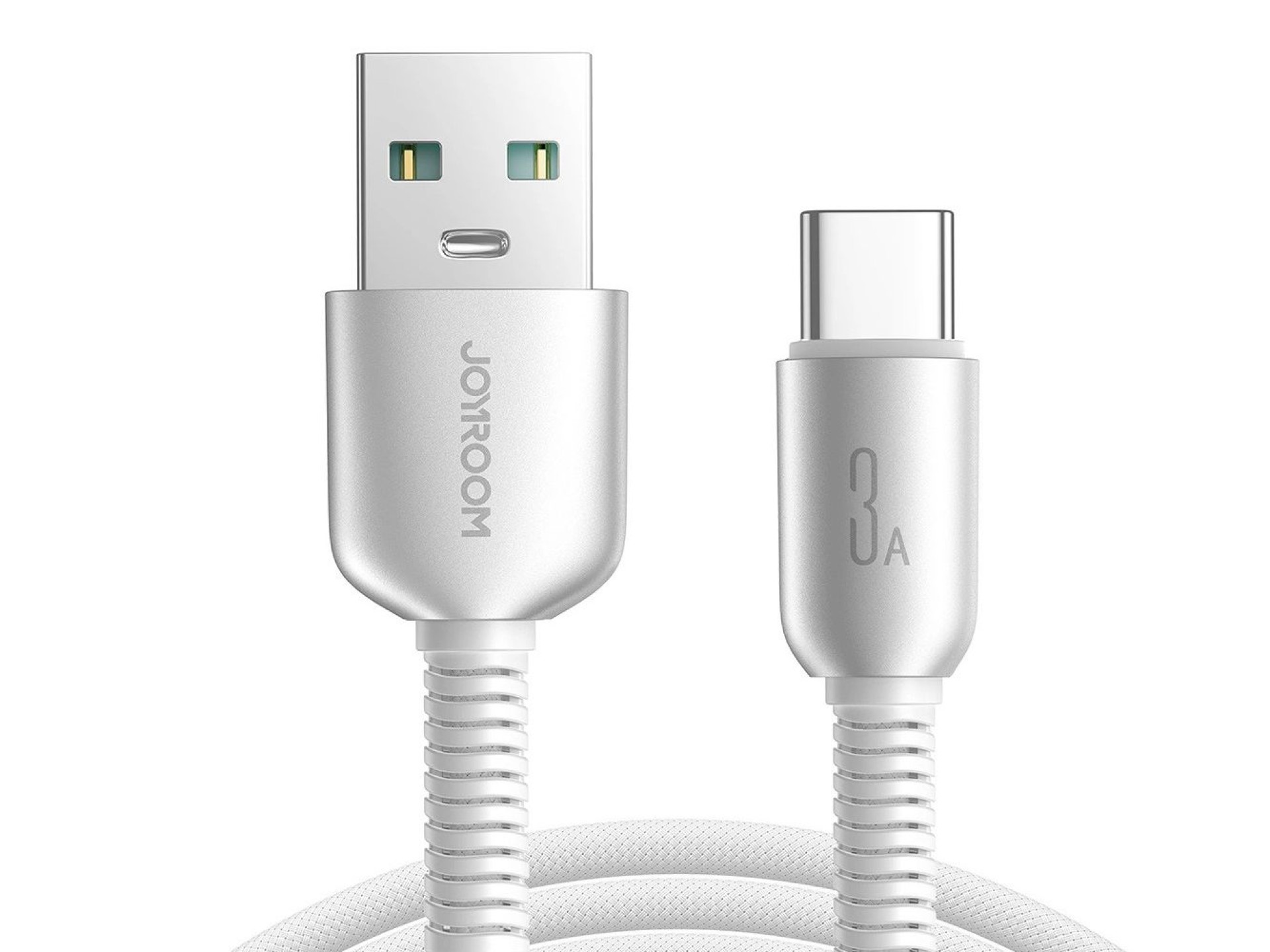 Cable USB-A a USB-C Joyroom S-A51 Cutting-Edge Series de 3 A, 1,2 m, gris claro