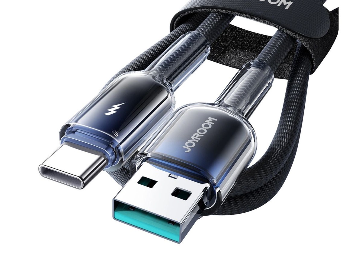 Joyroom S-A42 Crystal-Clear Series 3A USB-A - USB-C cable 1.2m - black