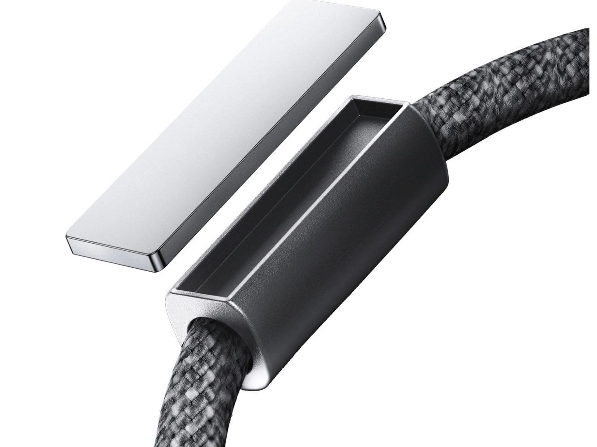Joyroom S-A50 Unlimited Series 60W USB-C - Cabo USB-C com organizador magnético de 1,2 m - Cinza