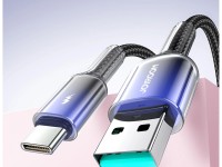Joyroom S-A42 Crystal-Clear Series 3A USB-A - USB-C cable 1.2m - black Joyroom S-A42 Crystal-Clear Series 3A USB-A - USB-C cable 1.2m - black