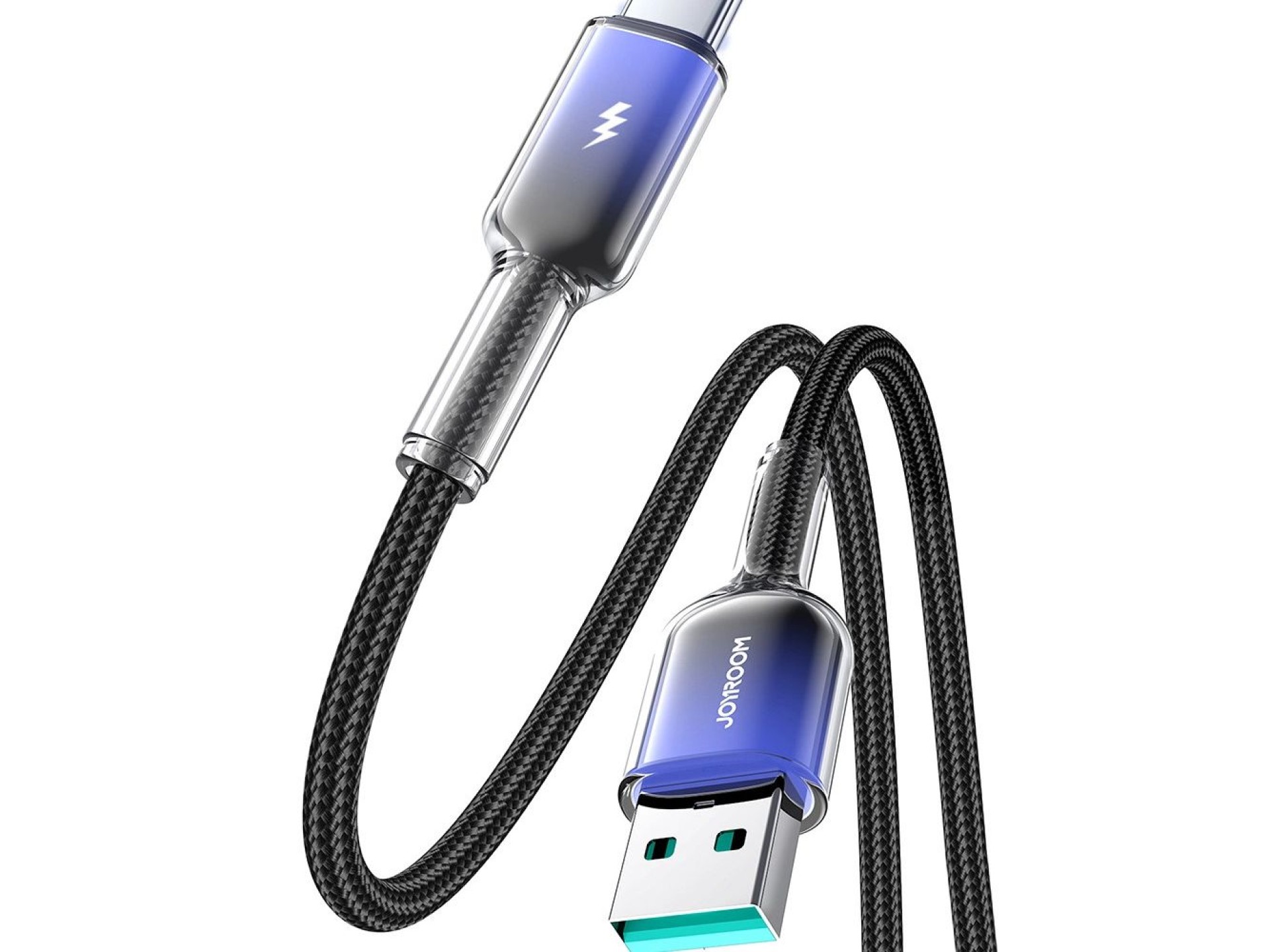 Joyroom S-A42 Crystal-Clear Series 3A USB-A - USB-C cable 1.2m - black