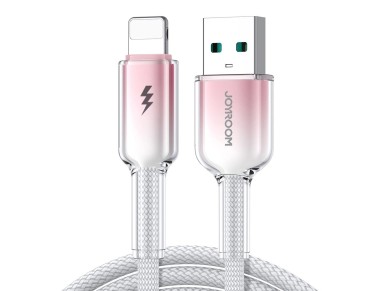 Joyroom S-A42 Crystal-Clear Series 3A USB-A - Lightning cable 1.2m - white