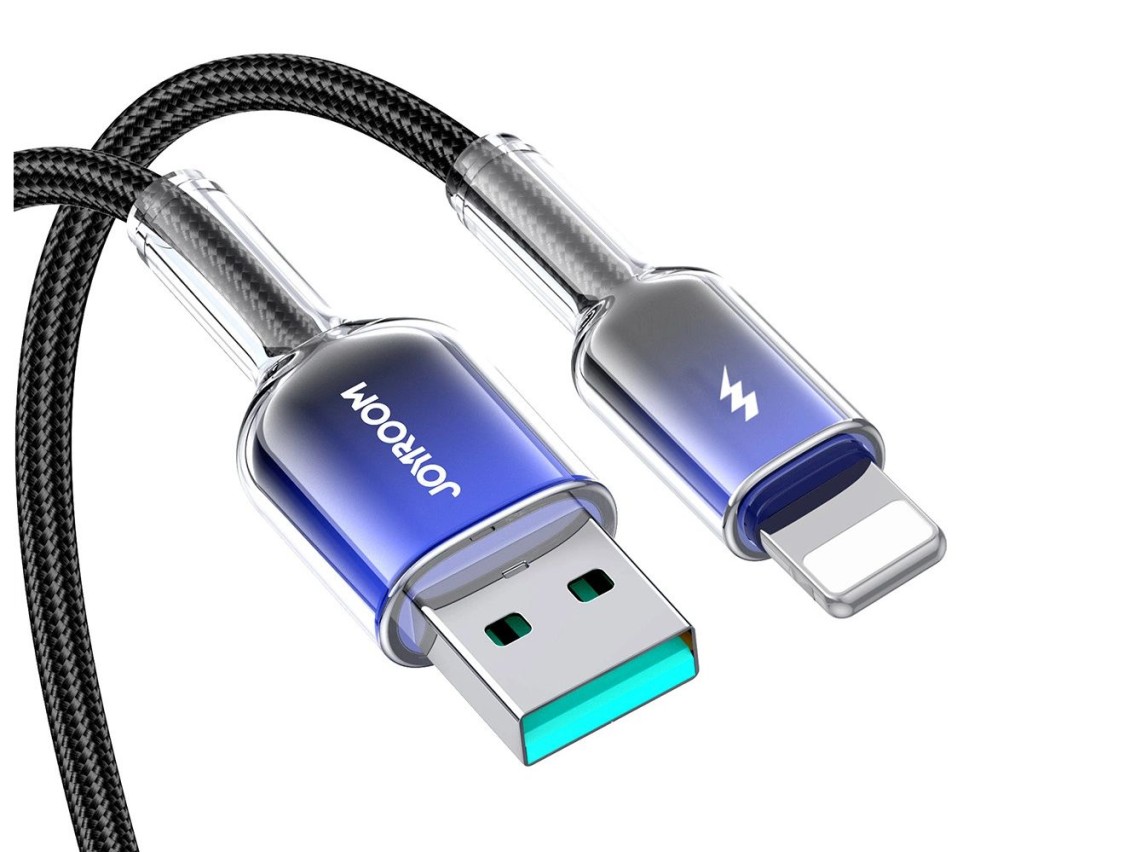 Joyroom S-A42 Crystal-Clear Series 3A USB-A - Lightning cable 1.2m - black