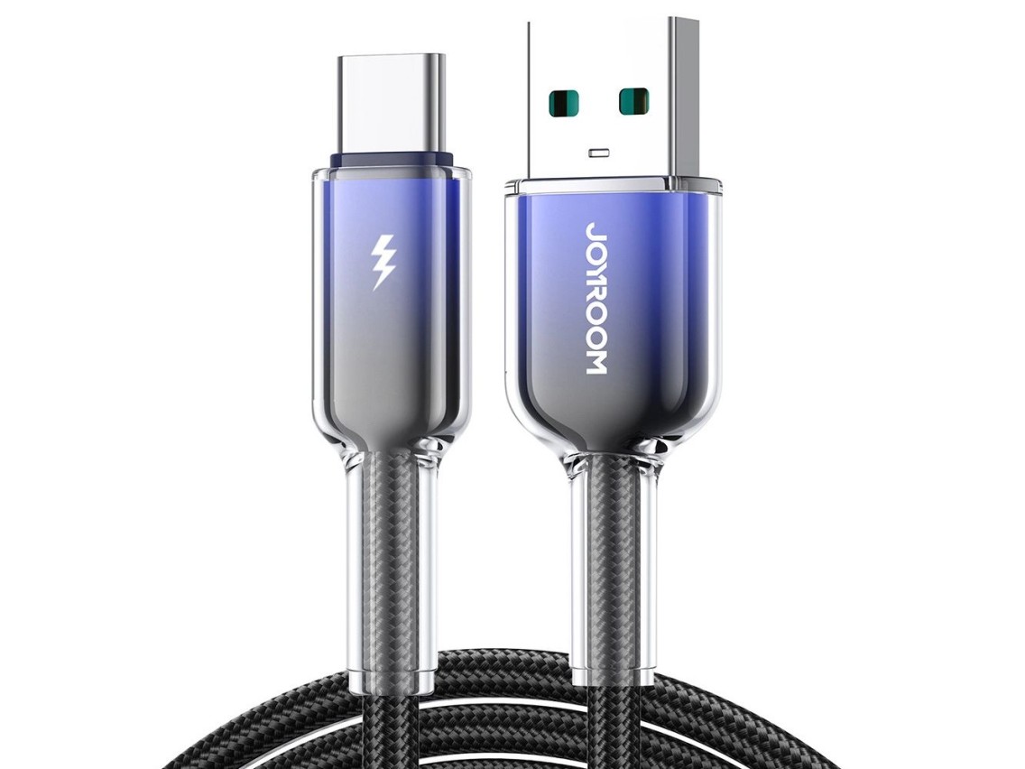 Joyroom S-A42 Crystal-Clear Series 3A USB-A - USB-C cable 1.2m - black