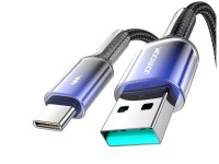 Joyroom S-A42 Crystal-Clear Series 3A USB-A - USB-C cable 1.2m - black Joyroom S-A42 Crystal-Clear Series 3A USB-A - USB-C cable 1.2m - black