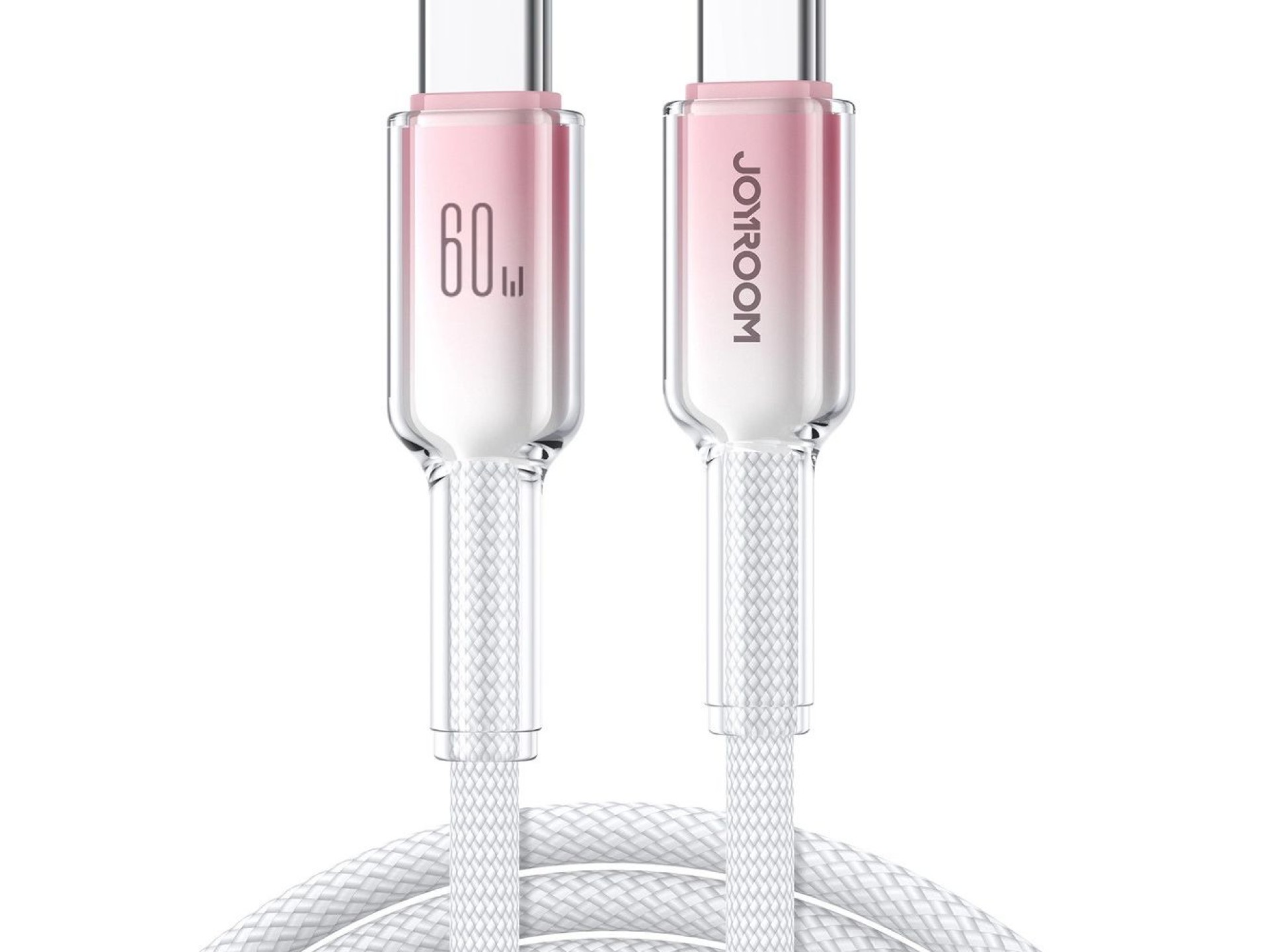 Joyroom S-A42 Crystal-Clear Series 60W USB-C - USB-C cable 1.2m - white