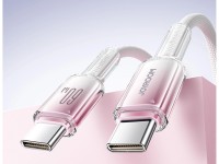 Joyroom S-A42 Crystal-Clear Series 60W USB-C - USB-C cable 1.2m - white Joyroom S-A42 Crystal-Clear Series 60W USB-C - USB-C cable 1.2m - white