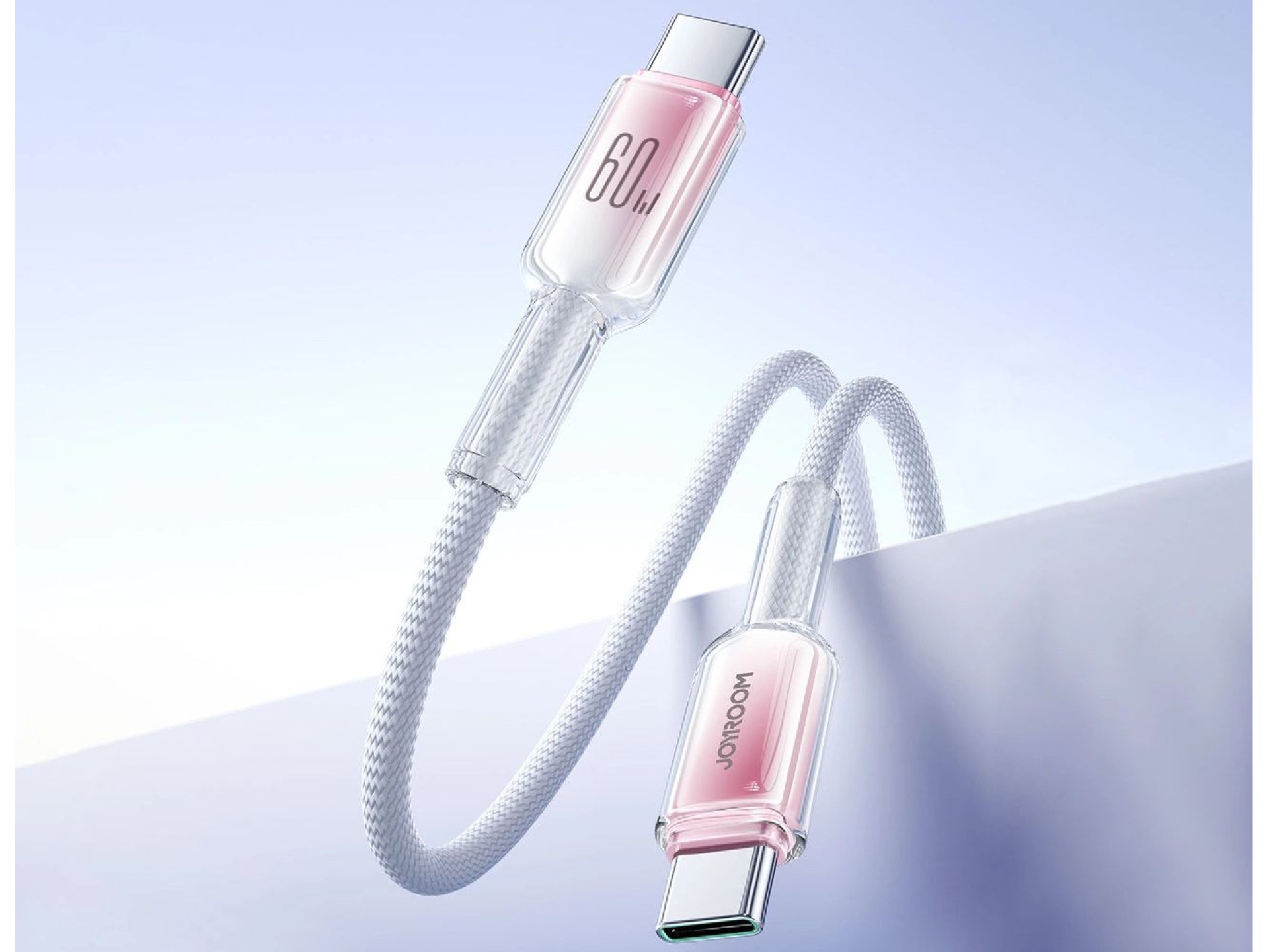 Joyroom S-A42 Crystal-Clear Series 60W USB-C - USB-C cable 1.2m - white