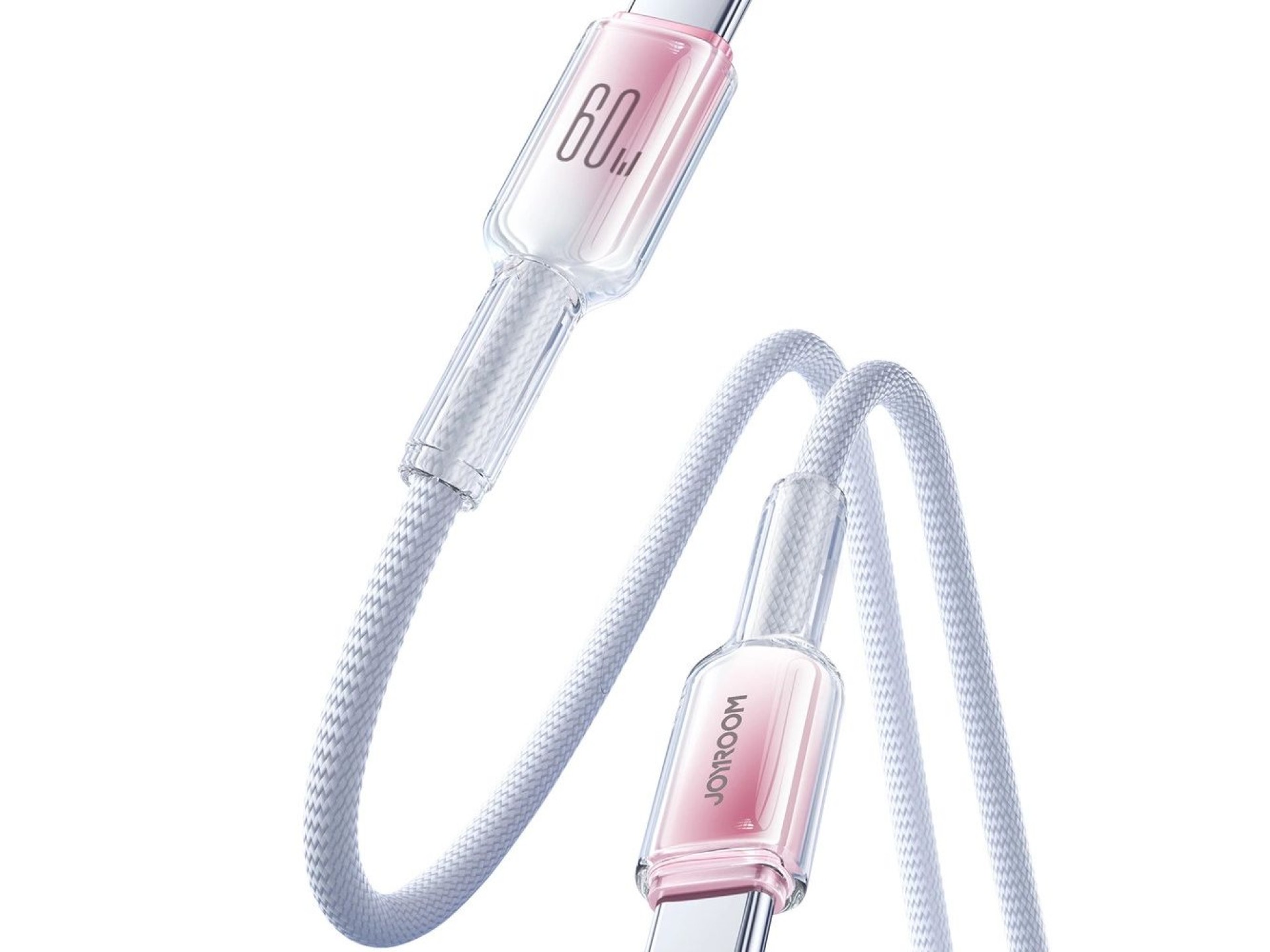 Joyroom S-A42 Crystal-Clear Series 60W USB-C - USB-C cable 1.2m - white