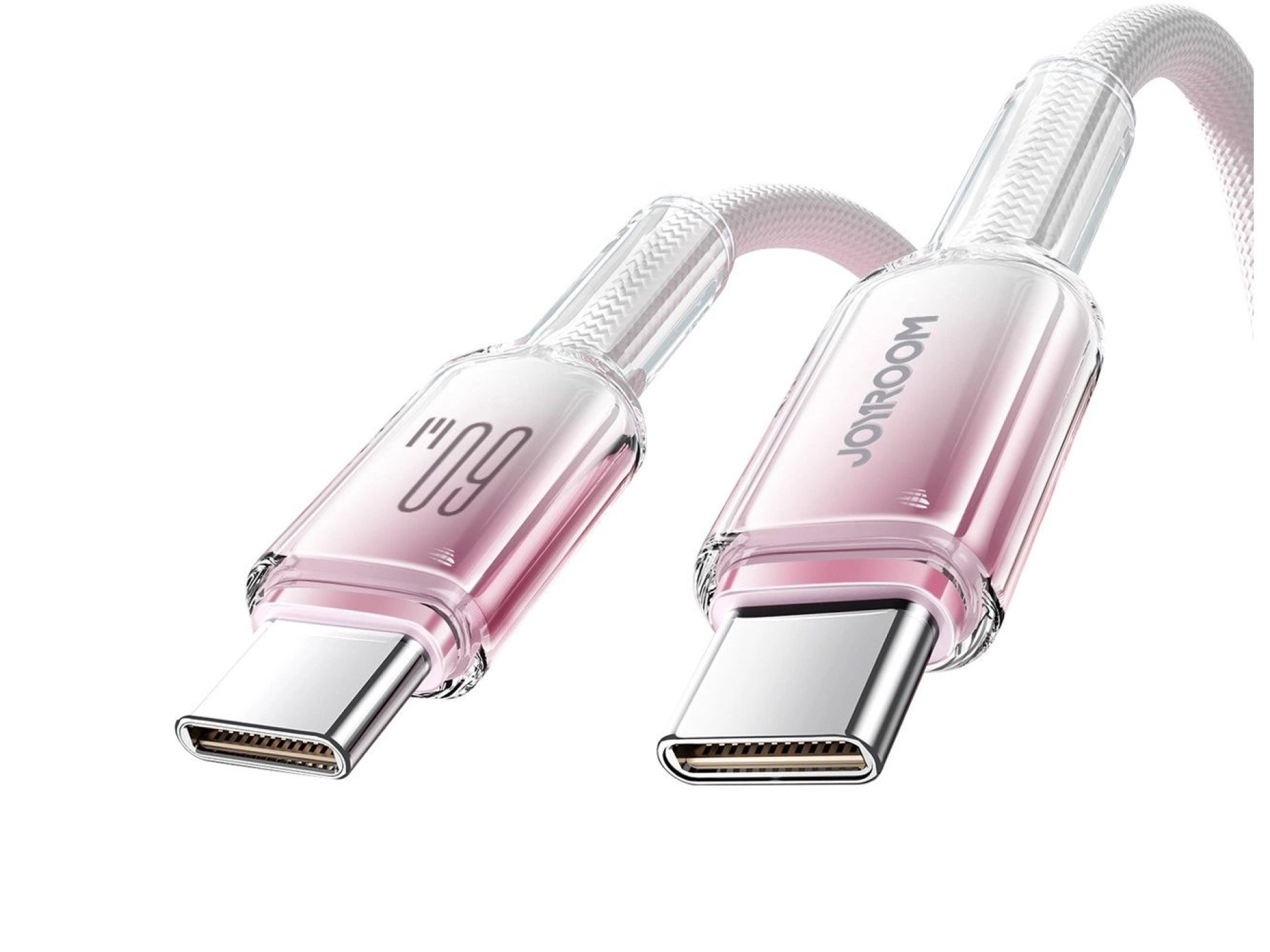 Joyroom S-A42 Crystal-Clear Series 60W USB-C - USB-C cable 1.2m - white