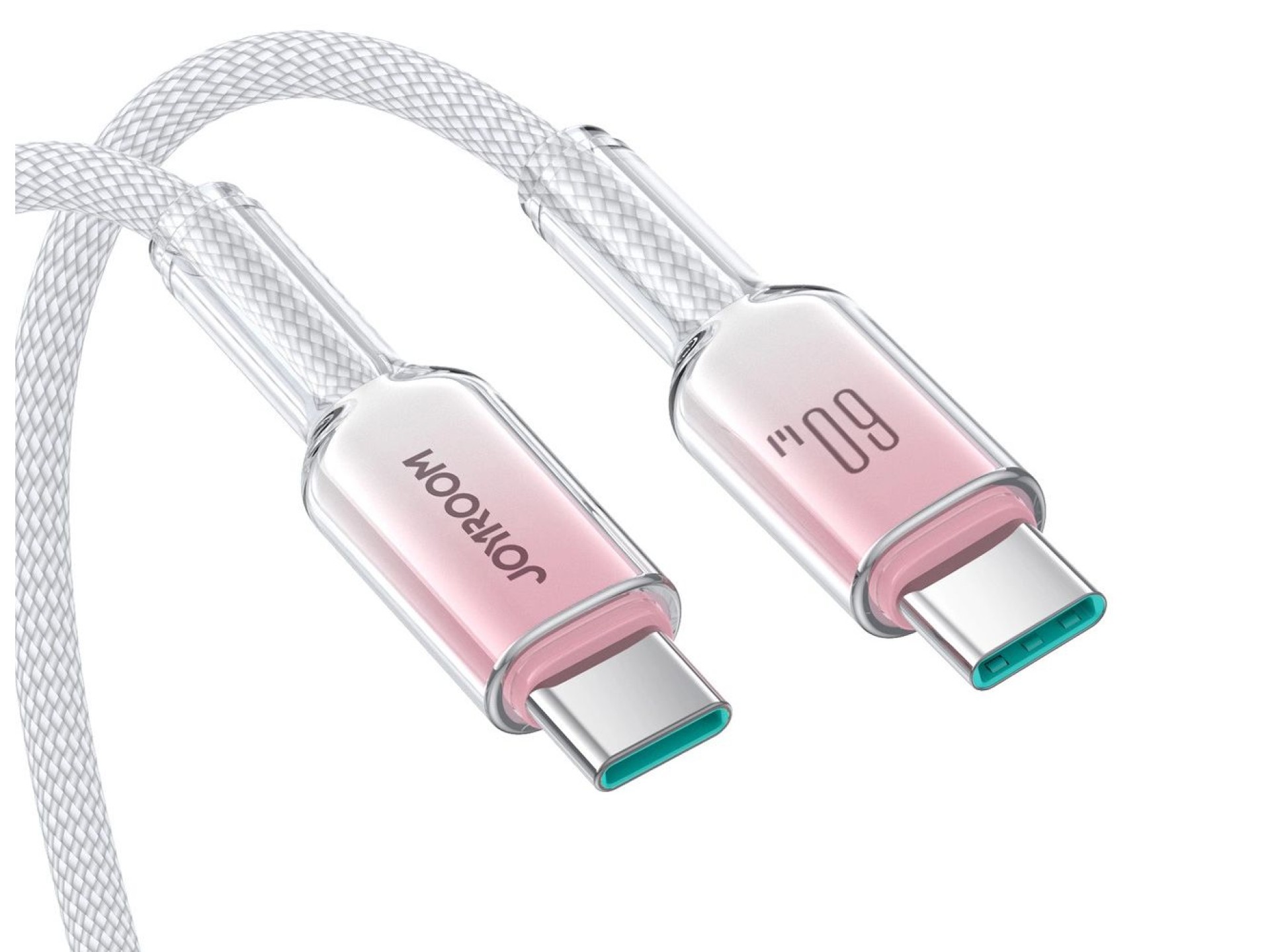 Joyroom S-A42 Crystal-Clear Series 60W USB-C - USB-C cable 1.2m - white