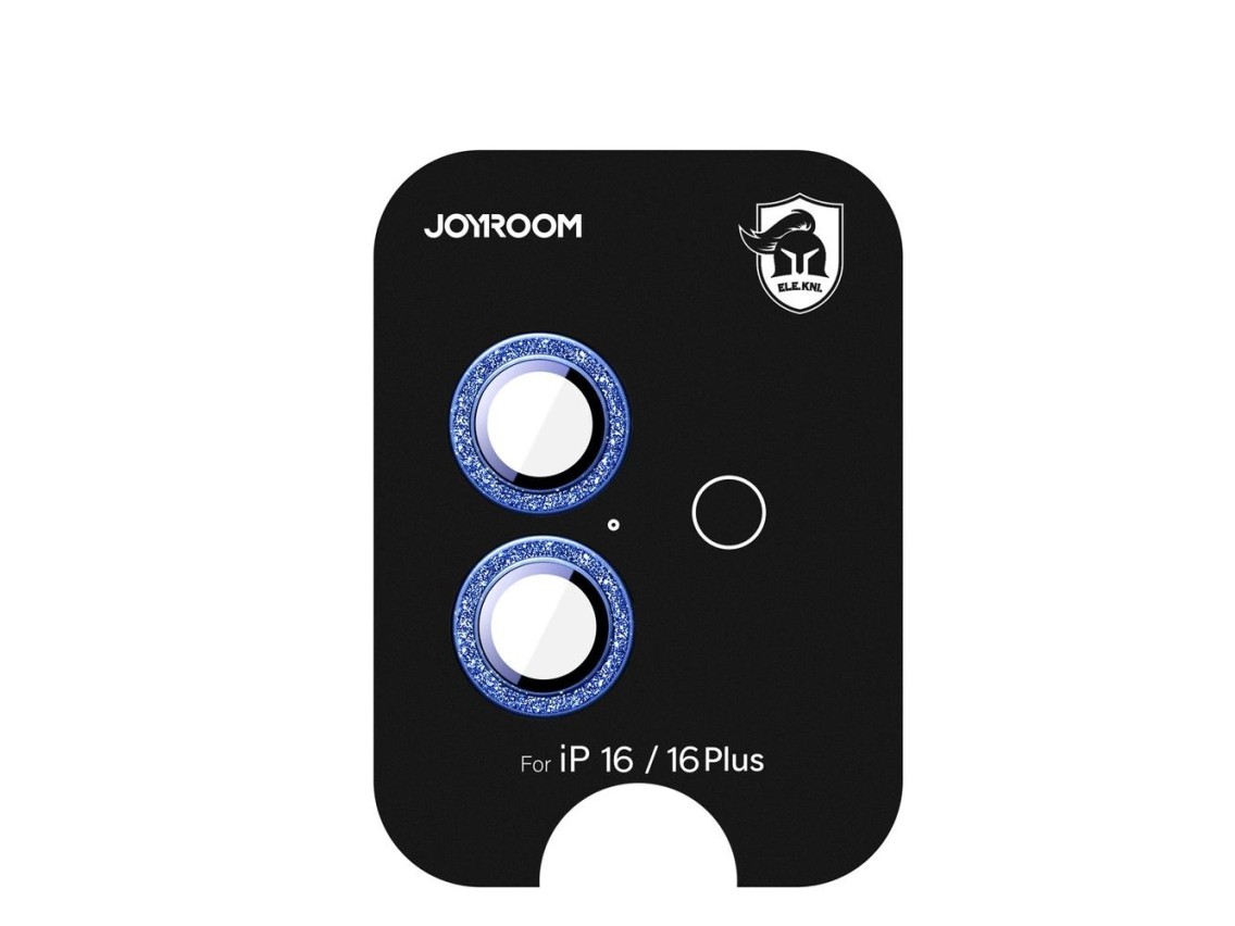 Cristal protector Joyroom JR-MSF0300 para lentes de iPhone 16/16 Plus - azul