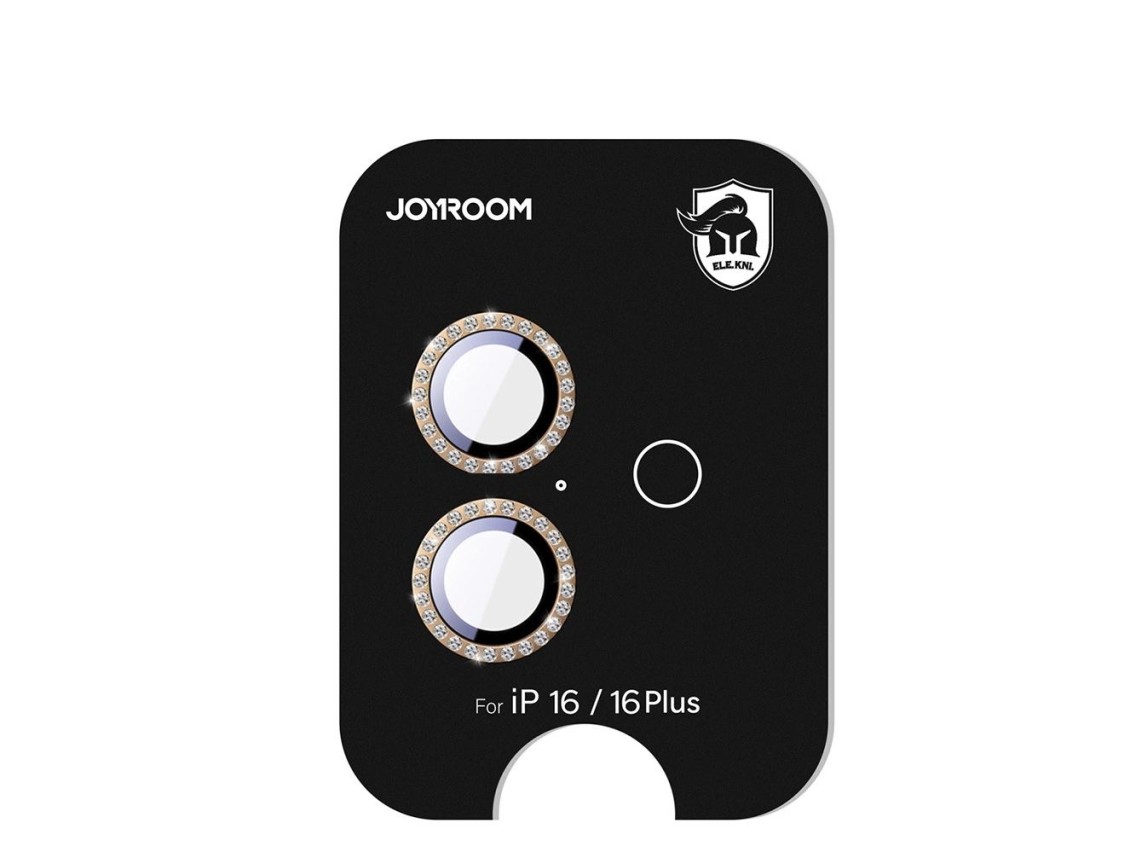 Protector de pantalla de cristal Joyroom JR-MSF0306 para lentes de iPhone 16 Pro/16 Pro Max - Marrón